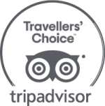The image shows the TripAdvisor logo with the text "Travelers' Choice" and "tripadvisor" beneath an owl icon.